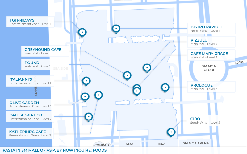 Map - Pasta in SM Mall of Asia